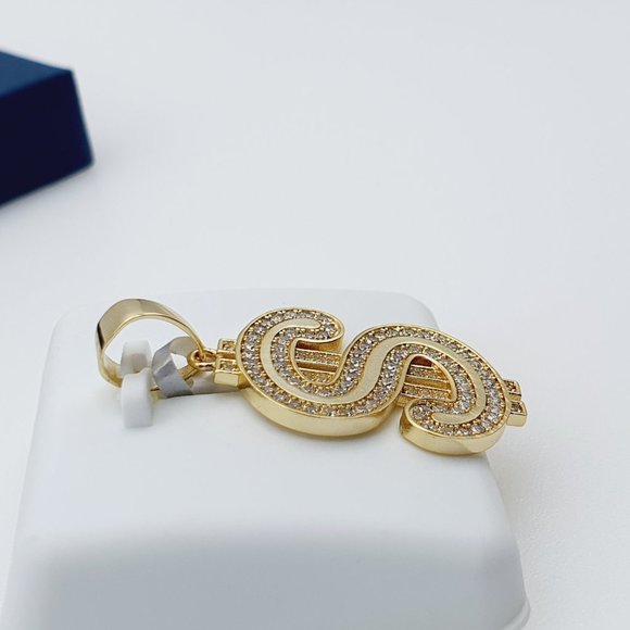 "14K Gold Plated Cubic Zircon Pendant, INUS1BR228 - Picture 8 of 9